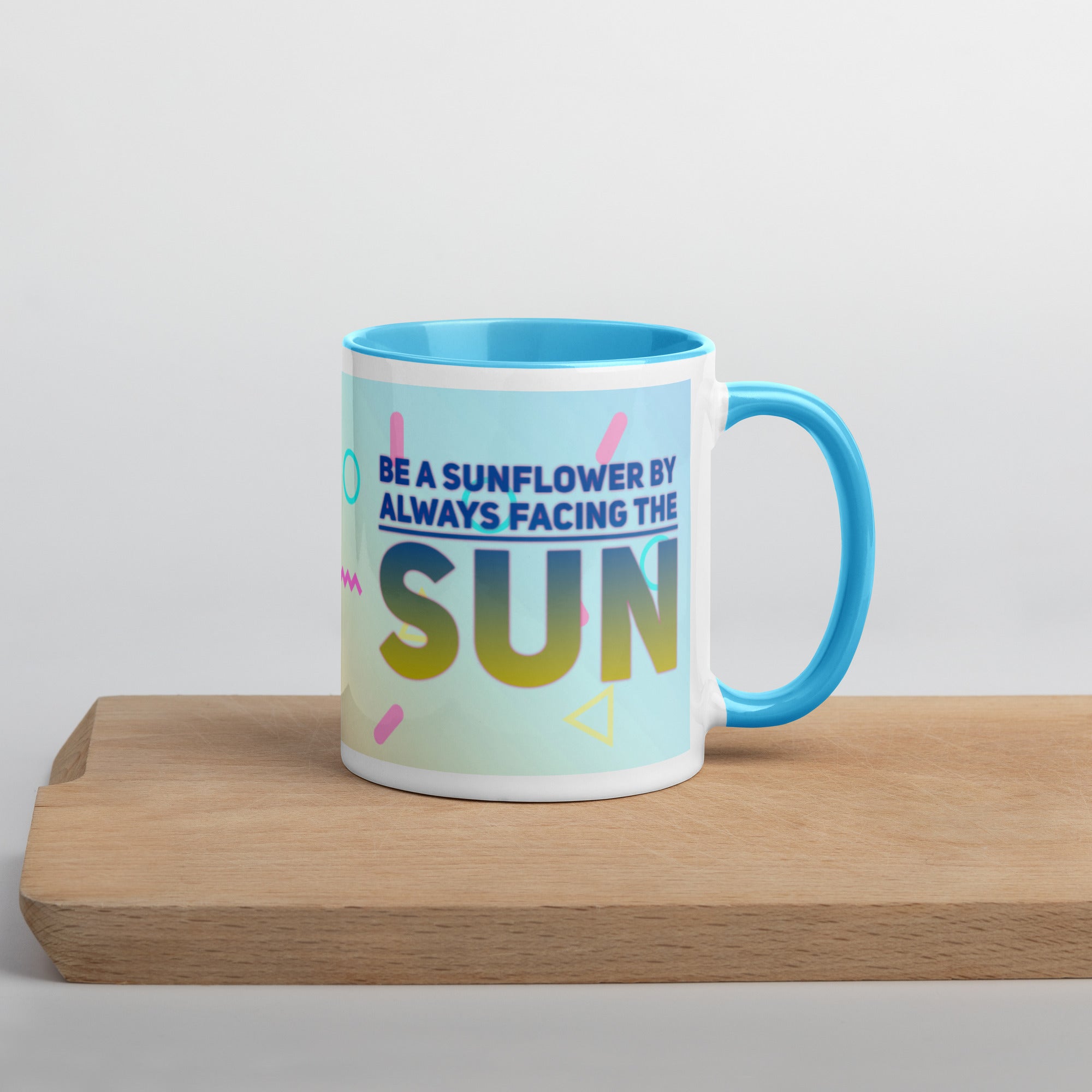 GloWell Designs - Mug with Color Inside - Motivational Quote - Be A Sunflower - GloWell Designs