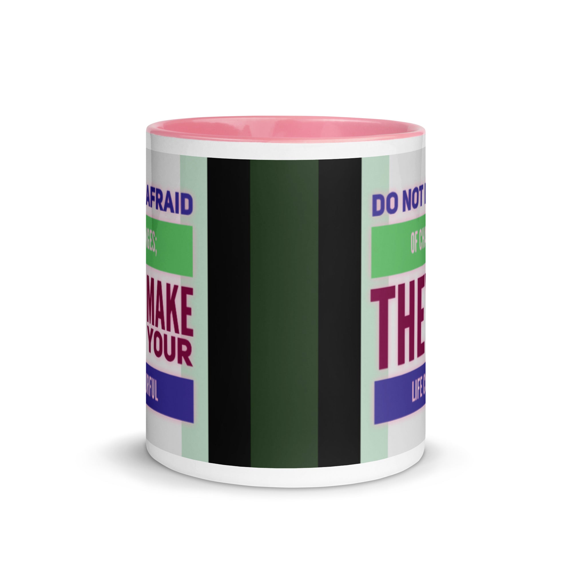 GloWell Designs - Mug with Color Inside - Motivational Quote - Challenges Make Your Life Colorful - GloWell Designs