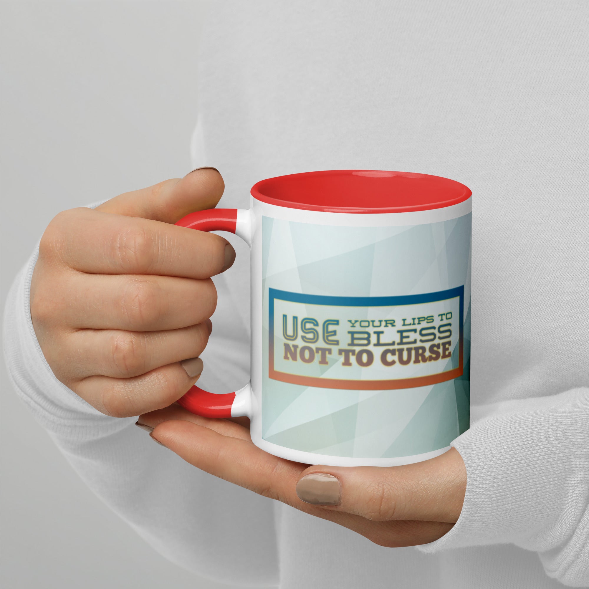 GloWell Designs - Motivational Quote - Mug with Color Inside - Bless - GloWell Designs