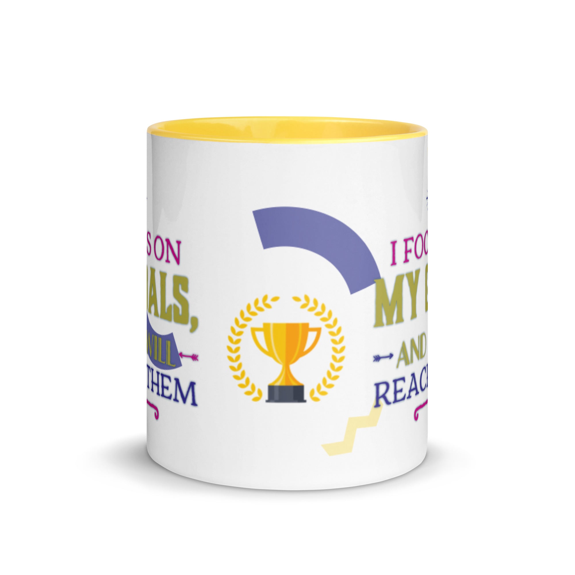 GloWell Designs - Mug with Color Inside - Affirmation Quote - Focus - GloWell Designs