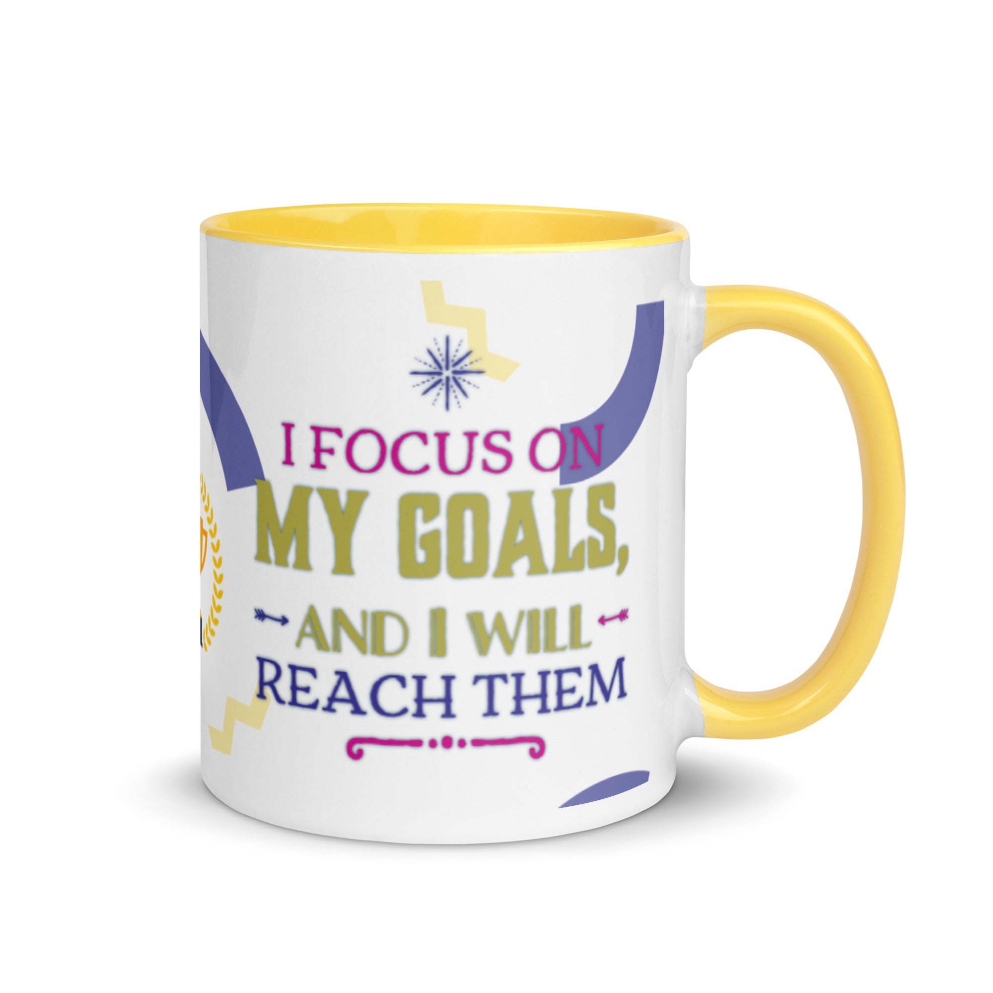 GloWell Designs - Mug with Color Inside - Affirmation Quote - Focus - GloWell Designs